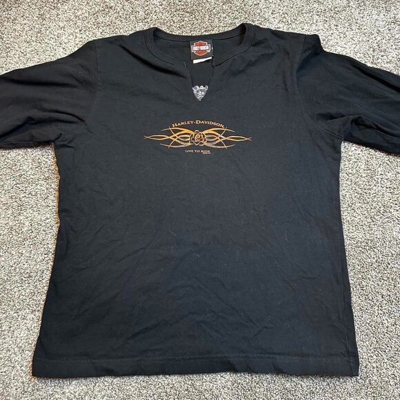 Vintage Y2k Baby Doll‎ Biker harley davidson punk grunge tshirt - Picture 1 of 7